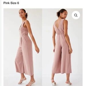 Aritzia Babaton Sleeveless Pink Marcus Jumpsuit